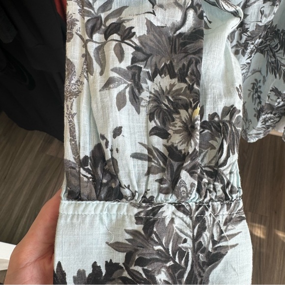 Anthropologie Lavinia Embroidered Shirt Dress Cottagecore Floral Flowing Cotton - Picture 5 of 8